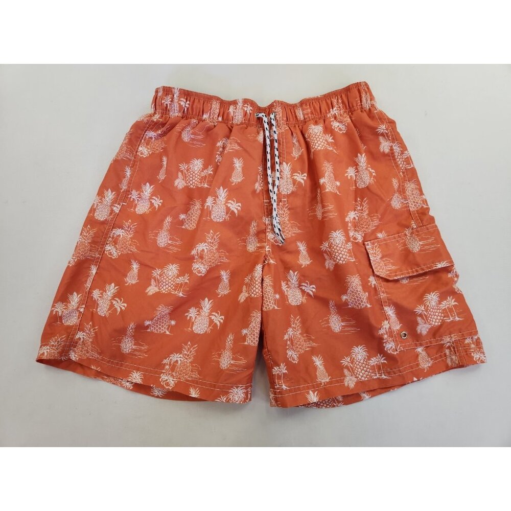 Croft & Barrow Vintage Men M Swim Short Trunks Boardshorts Pineapple Orange